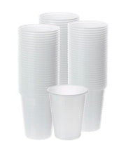 Ensemble de 100 Gobelets en Plastique - Blanc