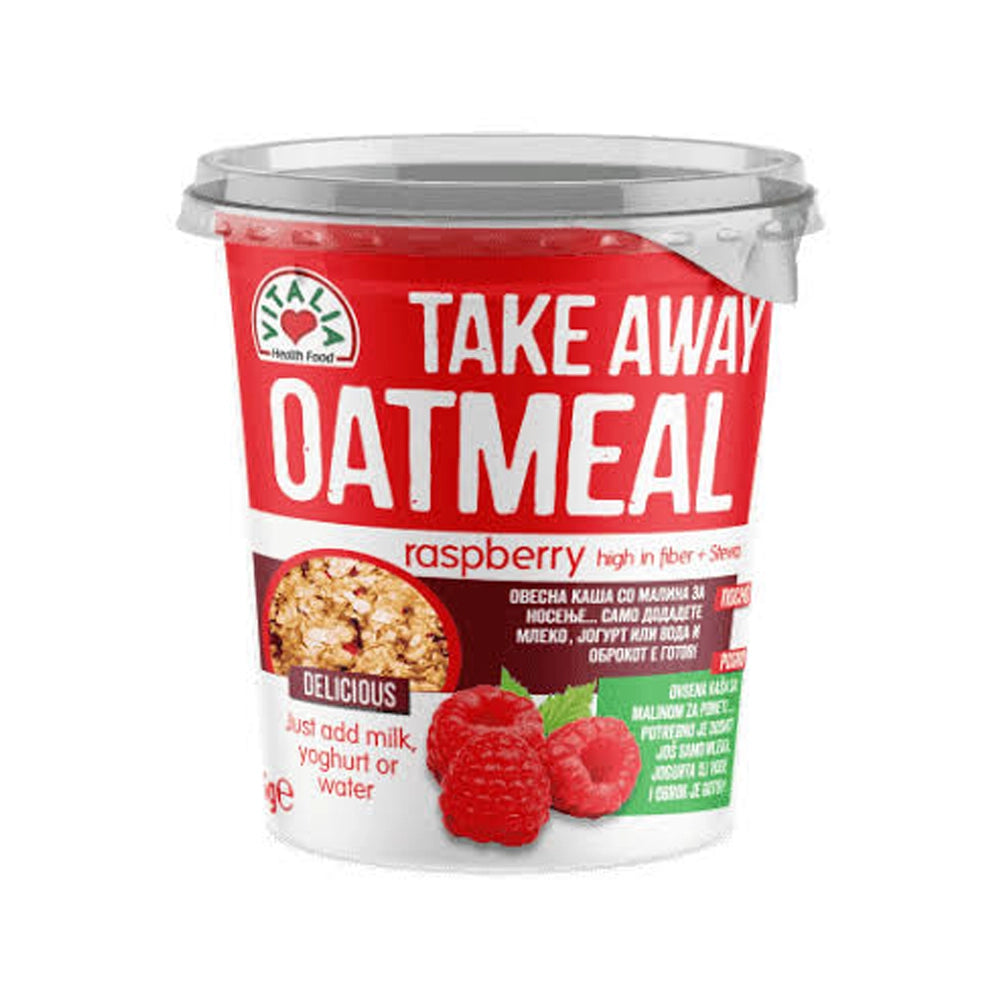Vitalia Health Food Oatmeal Raspberry Take Away - 85g
