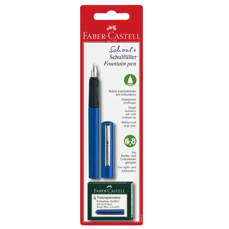 Faber-Castell Carbon Fountain Pen + Cartridge - Blue