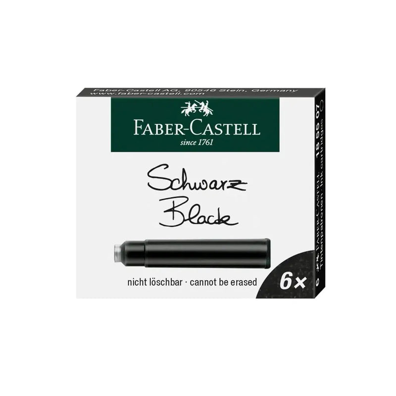 Faber-Castell 6 Ink Cartridges - Black