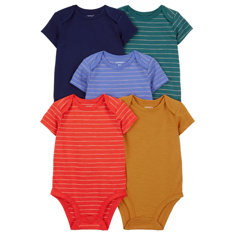 Carter's Set of 5 Short Sleeve Bodysuits - Multicolored