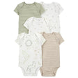 Lot de 5 Bodies à Manches Courtes Carter's - Multi