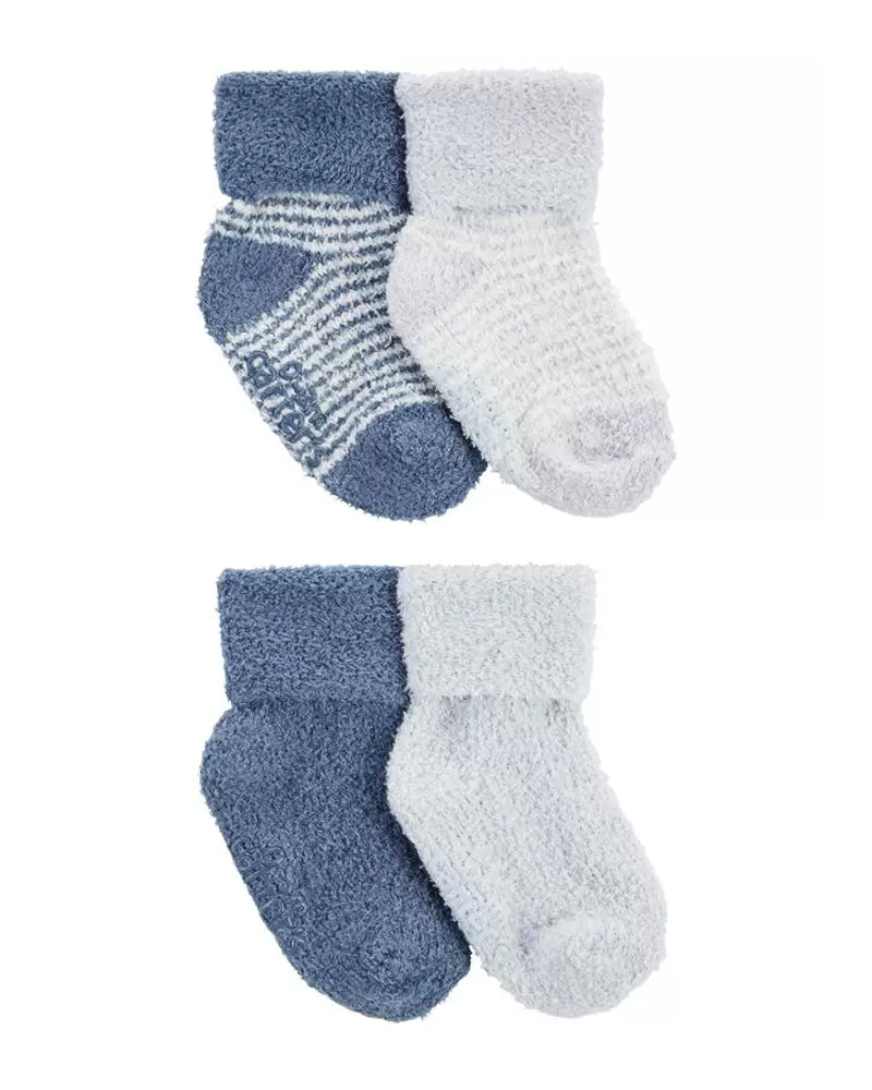 Carter's Baby Set of 4 Chenille Booties - Blue
