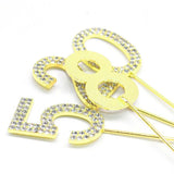 Cake Topper Chiffre 5 Doré