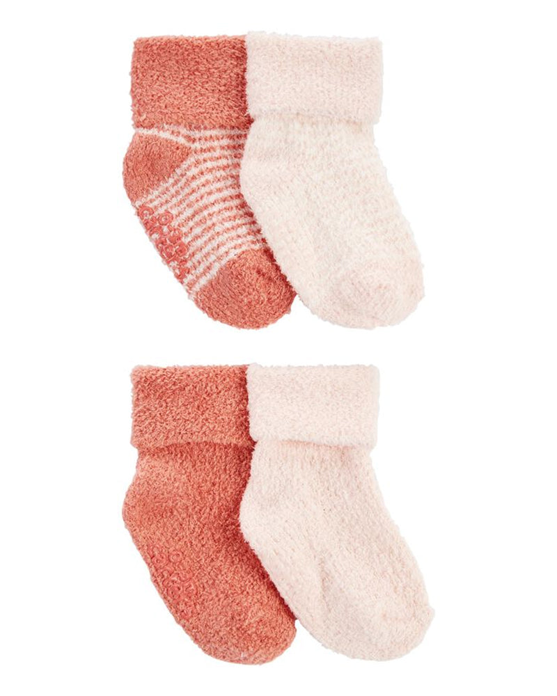 Carter's Baby Set of 4 Chenille Booties - Pink