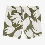 Short de felpa sin cierre para Niño Carter's - Tropical Verde y Blanco