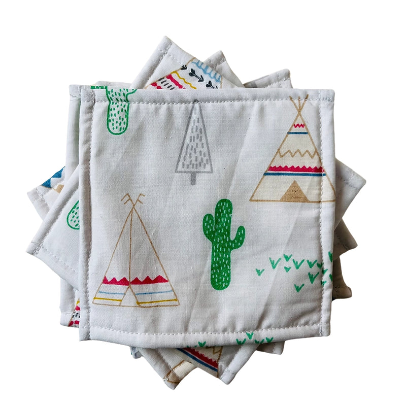 Babymat Lot de 6 Lingettes en Tissu - Tipi