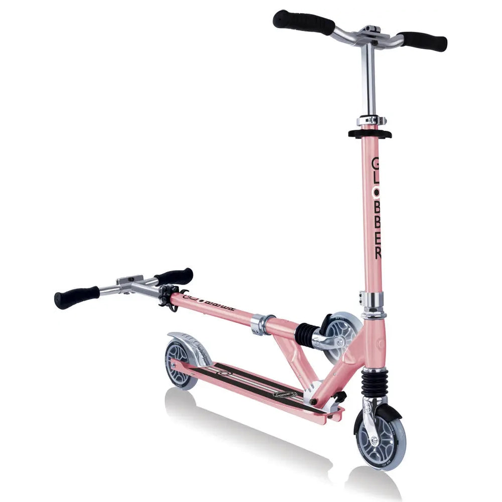 Globber Trottinette Flow Elements Lights Chrome - Rose