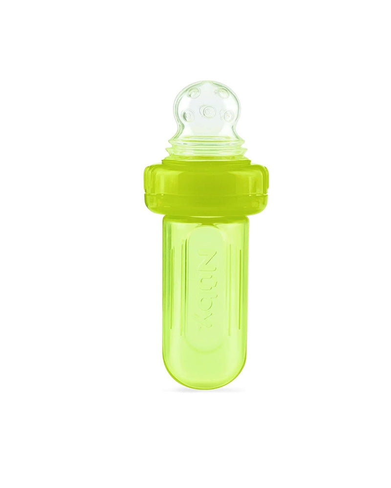 Nûby Grignoteur Nibber pour Fruits & Légumes & Biscuits En Silicone 6M+ - Vert