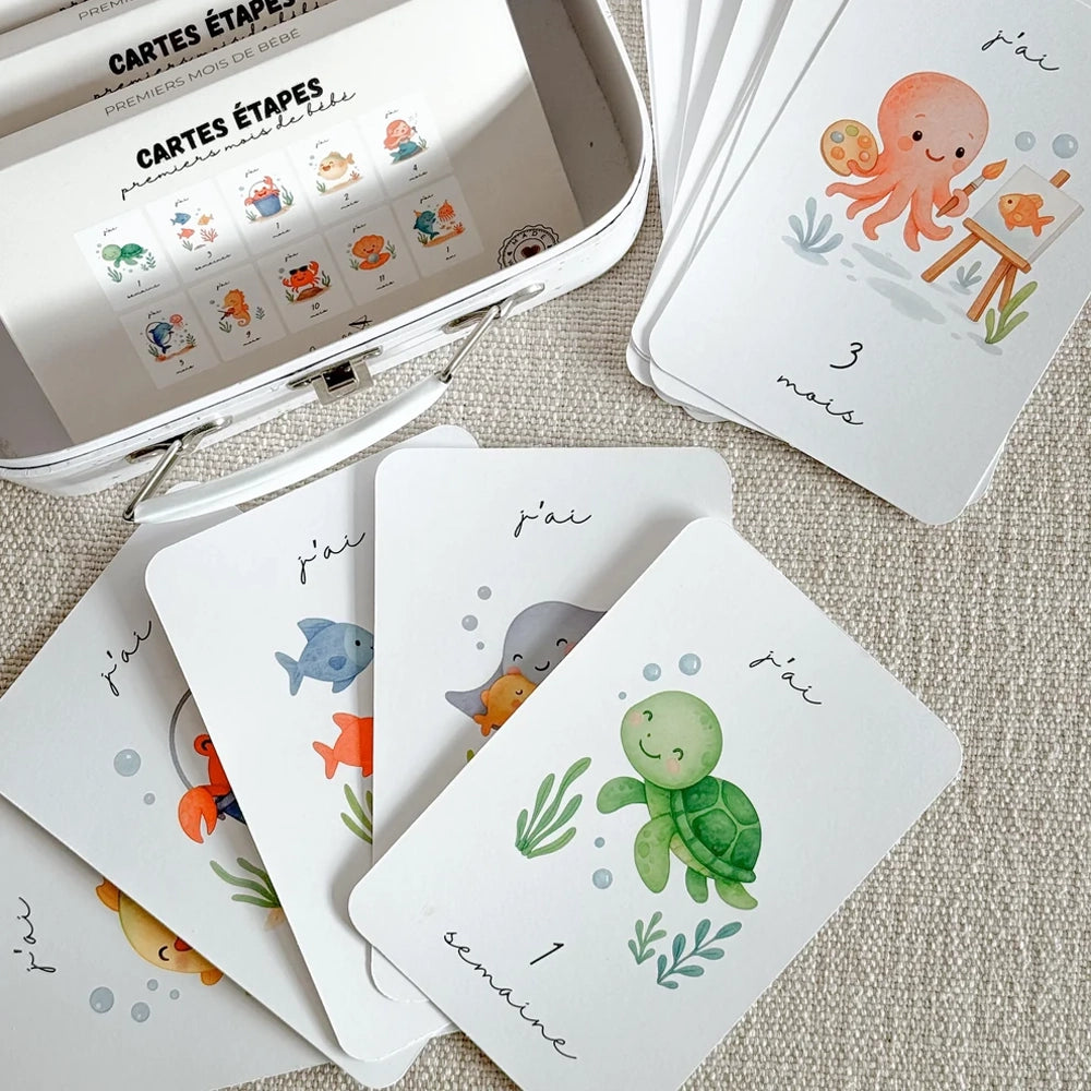 Cartes Étapes - Premiers Mois de Bébé