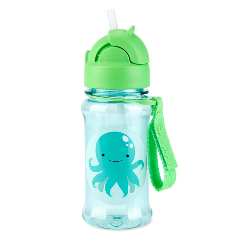 Skip Hop Zoo Straw Water Bottle 355ml - Octopus