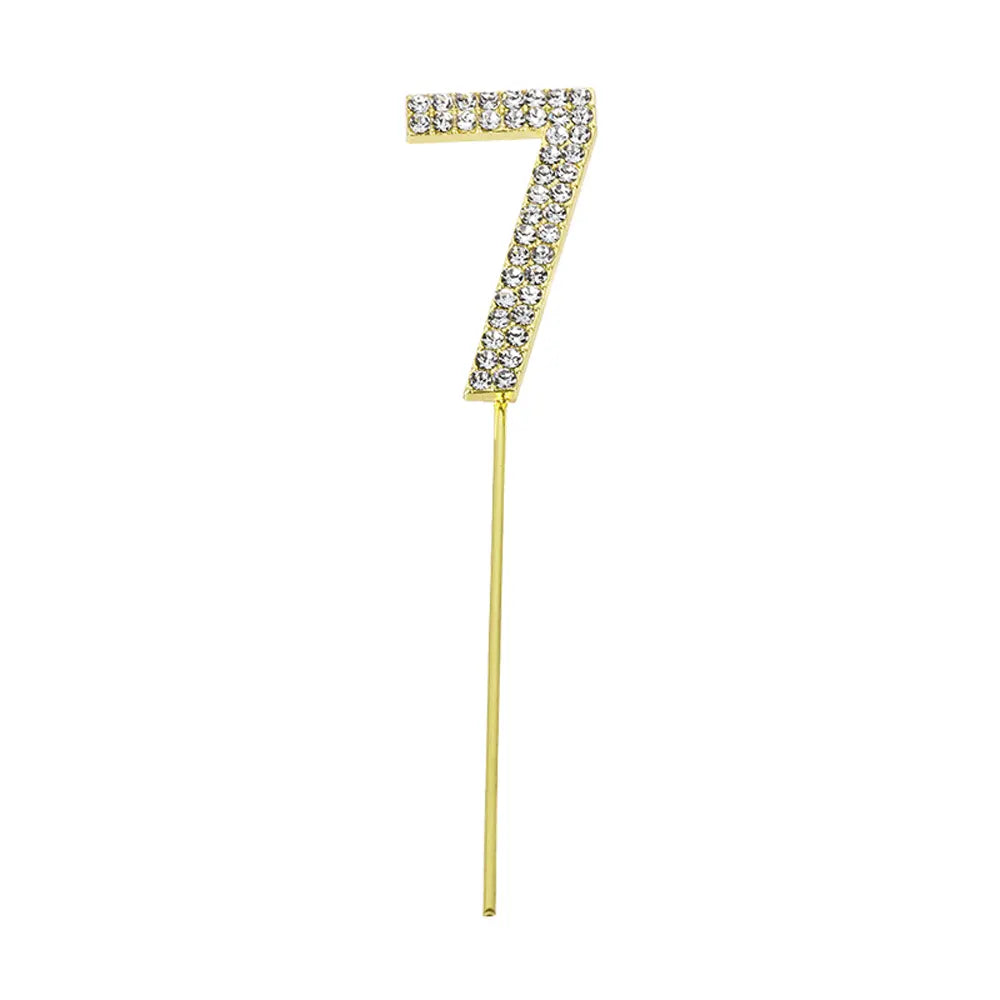 Cake Topper Chiffre 7 Doré