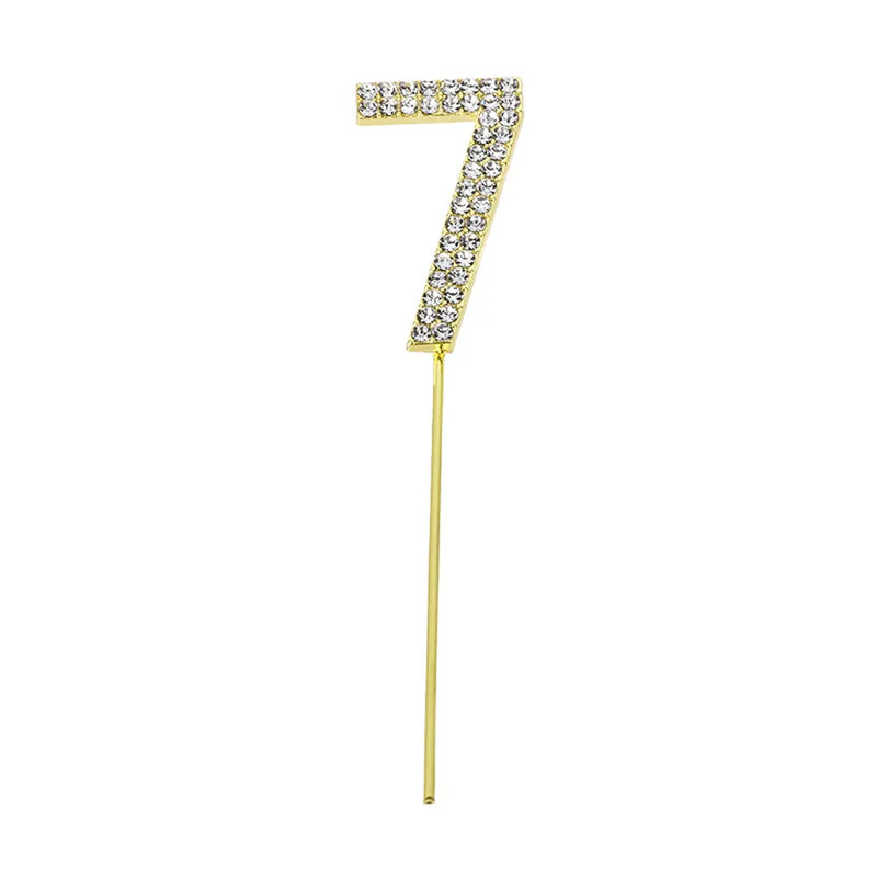 Cake Topper Chiffre 7 Doré