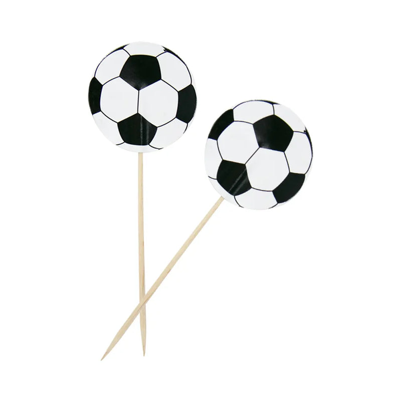 Pics à cocktail décoratifs Ballon de Football 12cm