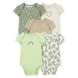 Lot de 5 Bodies à Manches Courtes Carter's - Multi