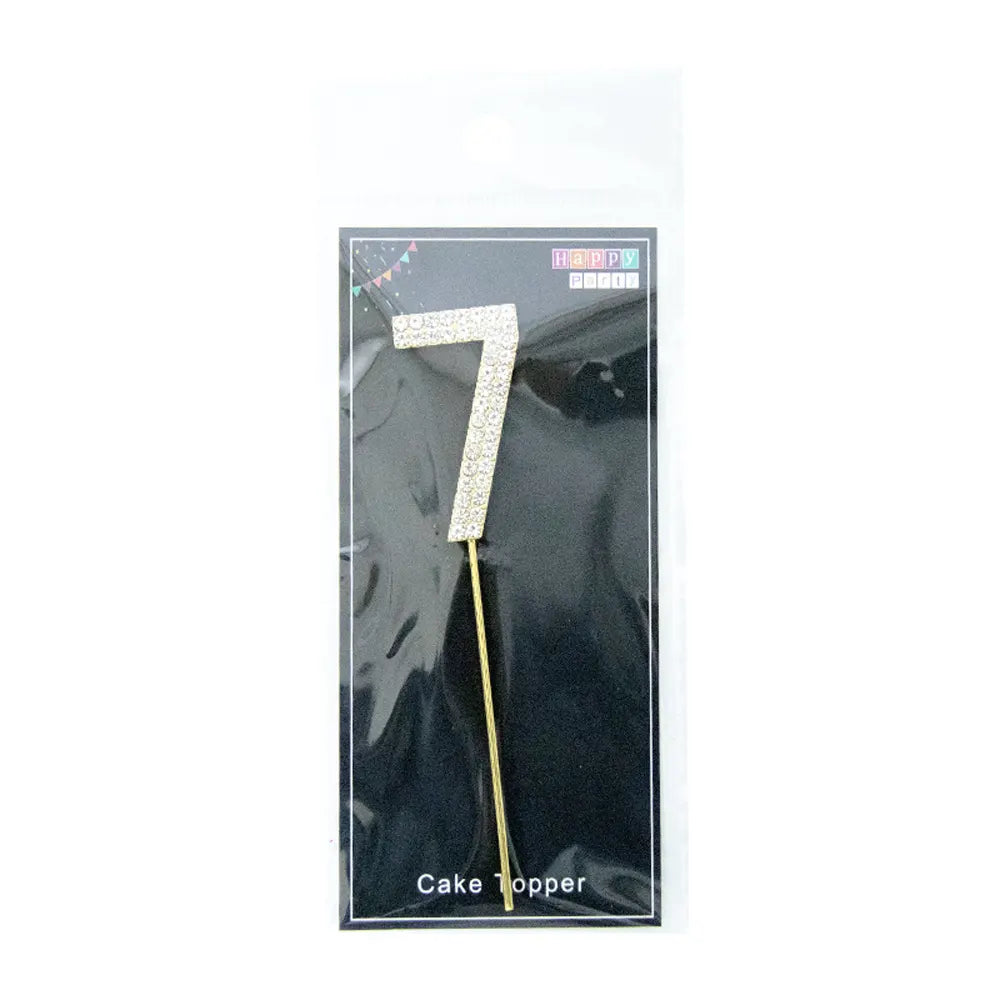 Cake Topper Chiffre 7 Doré