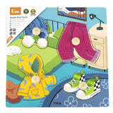 Viga Toys Puzzle à Boutons en Bois 12M+ - Vêtements