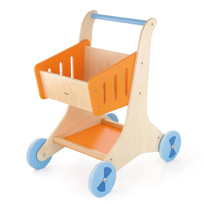 Viga Toys Carrito de la Compra de Madera 12M+