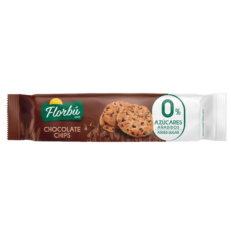 Florbú Galletas con Pepitas de Chocolate Sin Azúcar - 120g
