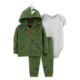 Ensemble 3 Pièces Bébé Garçon Carter's - Gris & Vert