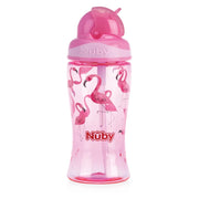 Nûby Gourde à Paille Flip it en Tritan 360ml - Rose