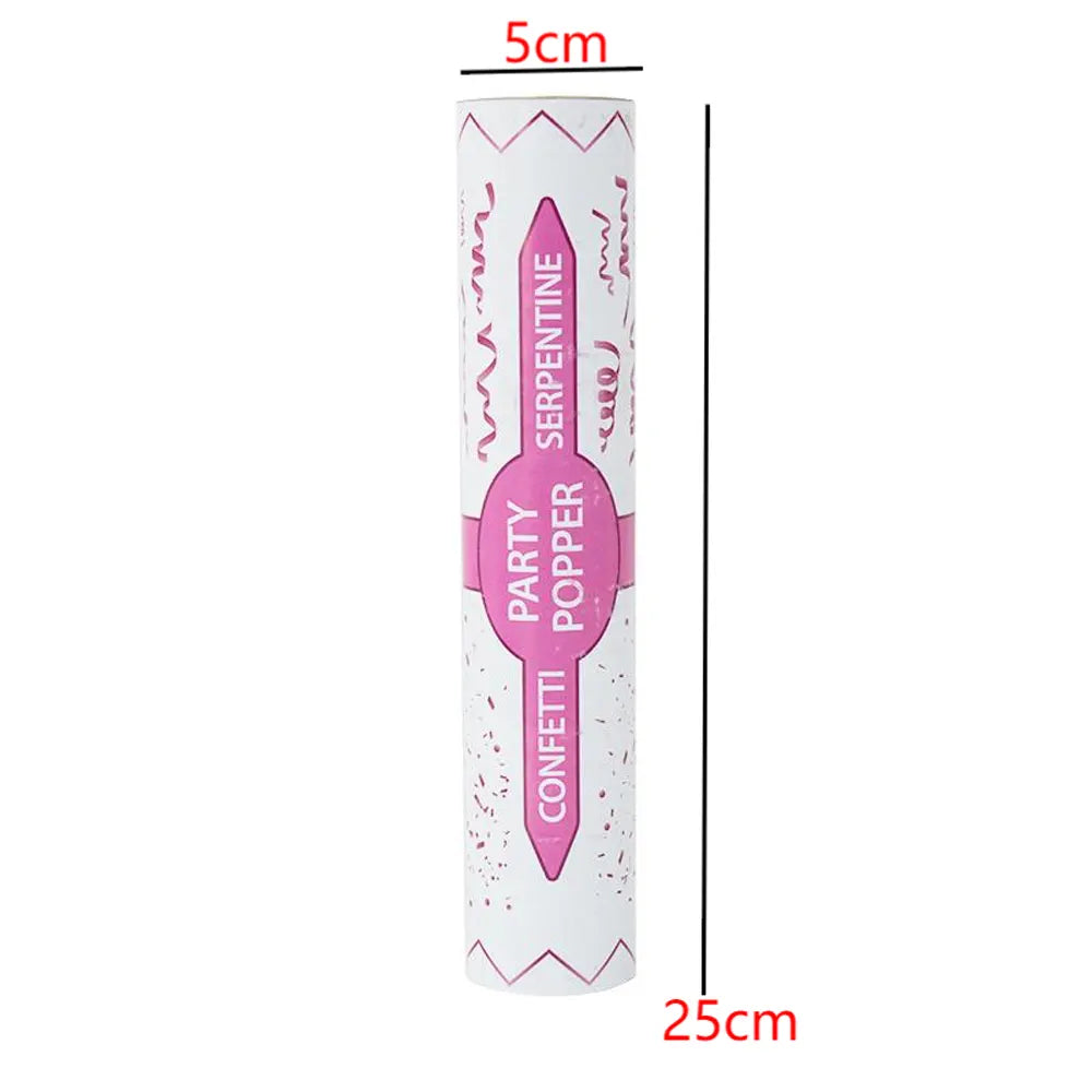 Canon à Confettis Rose Uni – 1 Pièce