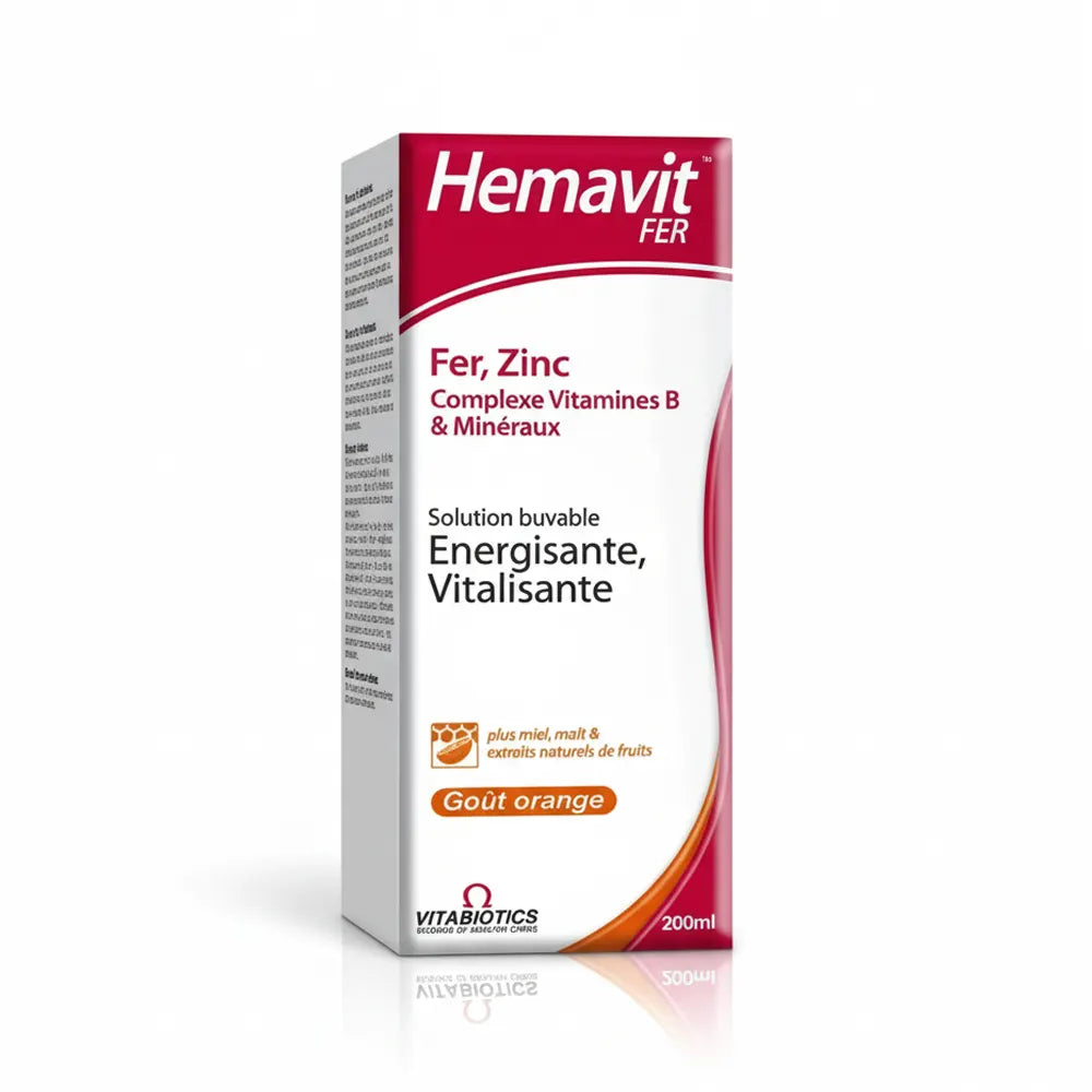 Vitabiotics - Hemavit Fer Complexes Vitamines B et Minéraux Liquide - 200ml