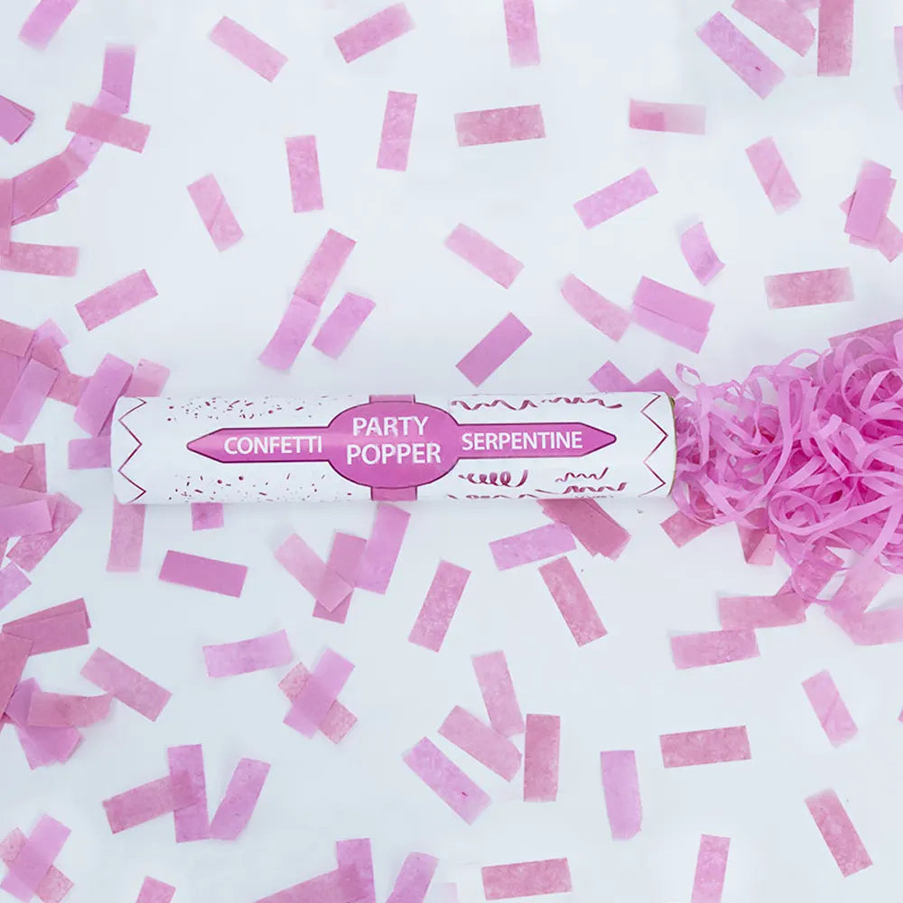 Canon à Confettis Rose Uni – 1 Pièce