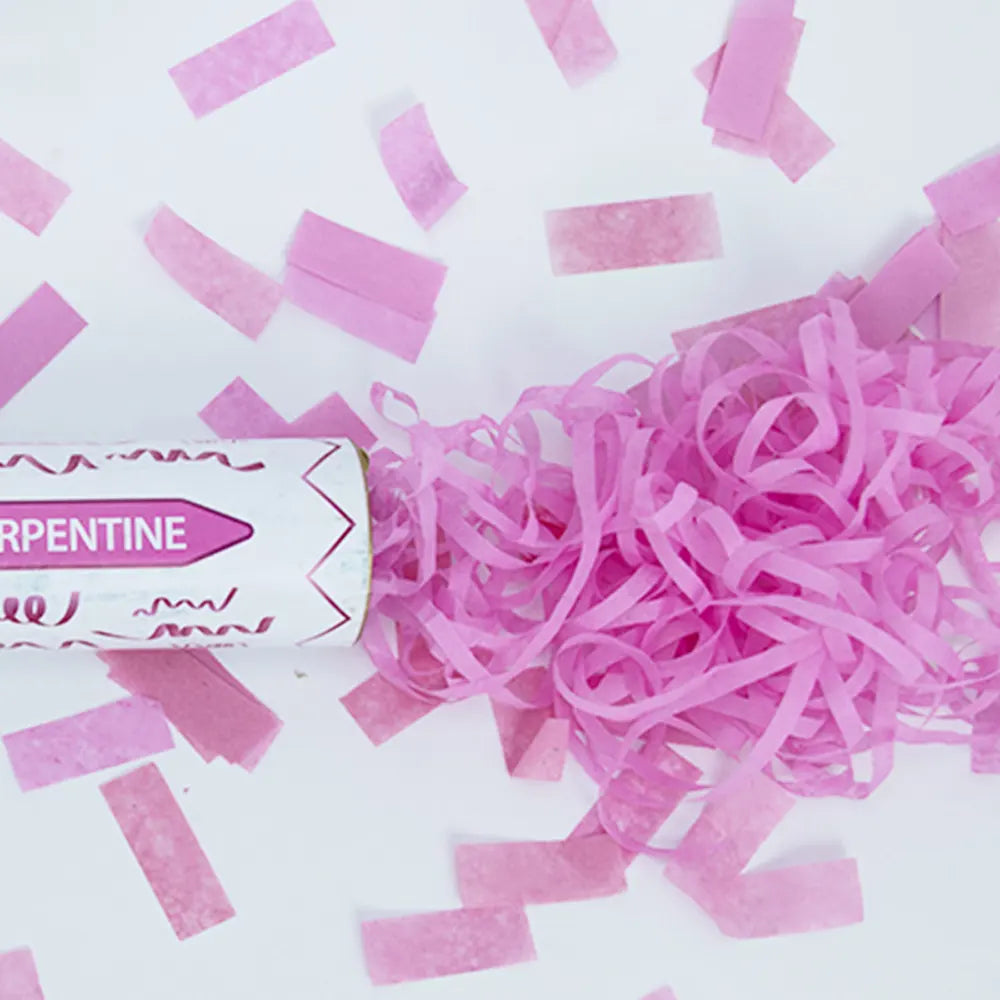 Canon à Confettis Rose Uni – 1 Pièce