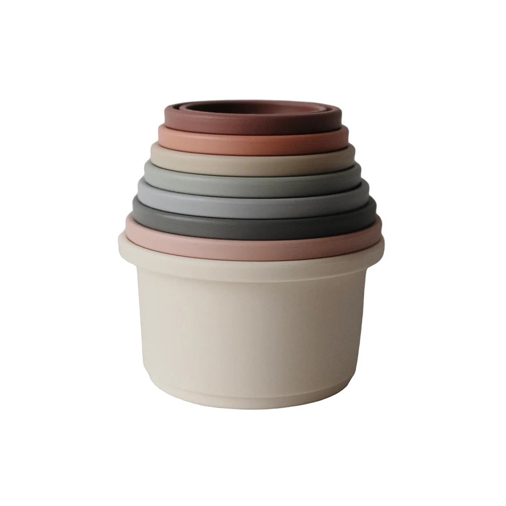 Mushie Jouet de Tasses Empilables 0M+