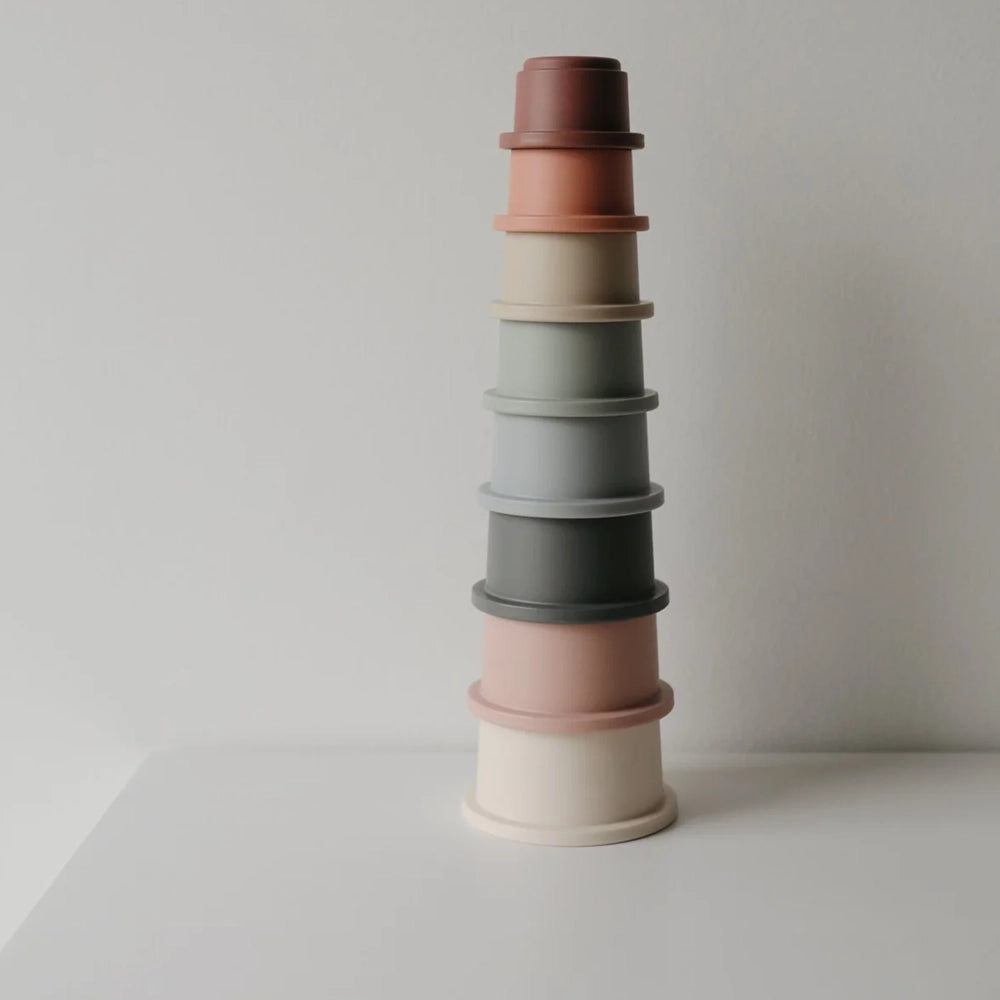 Mushie Jouet de Tasses Empilables 0M+
