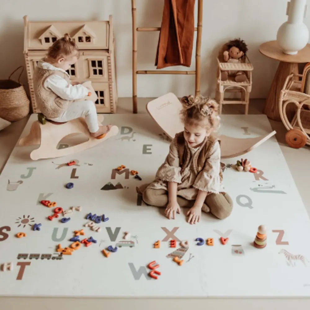 Play&Go Tapis de jeu puzzle 2-en-1 Réversible EEVAA Numbers/Dots