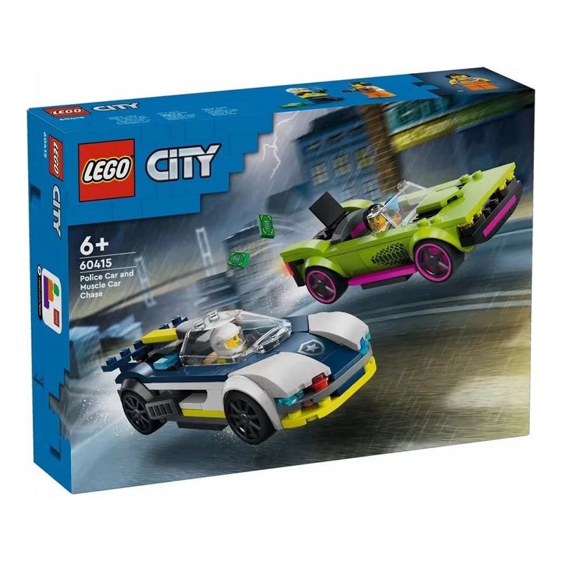 Lego Police Car and Muscle Car Chase 6A+