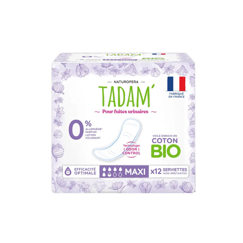Tadam’ Serviettes Fuites Urinaires Maxi - 12 Unités