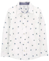Chemise Boutonnée Sur Le Devant À Imprimé Poisson OshKosh - Blanc