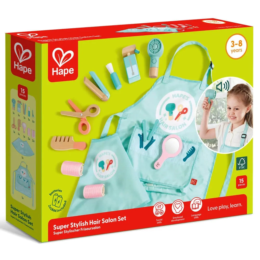 Hape Set Salon de Coiffure Stylé 3-8A