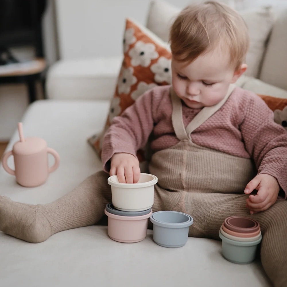 Mushie Jouet de Tasses Empilables 0M+