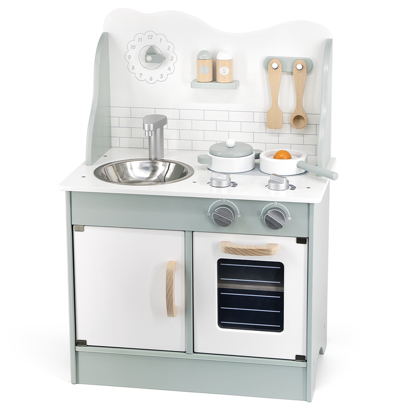 Viga Toys PolarB Cuisine avec Ustensiles 3A+ - Vert Pastel