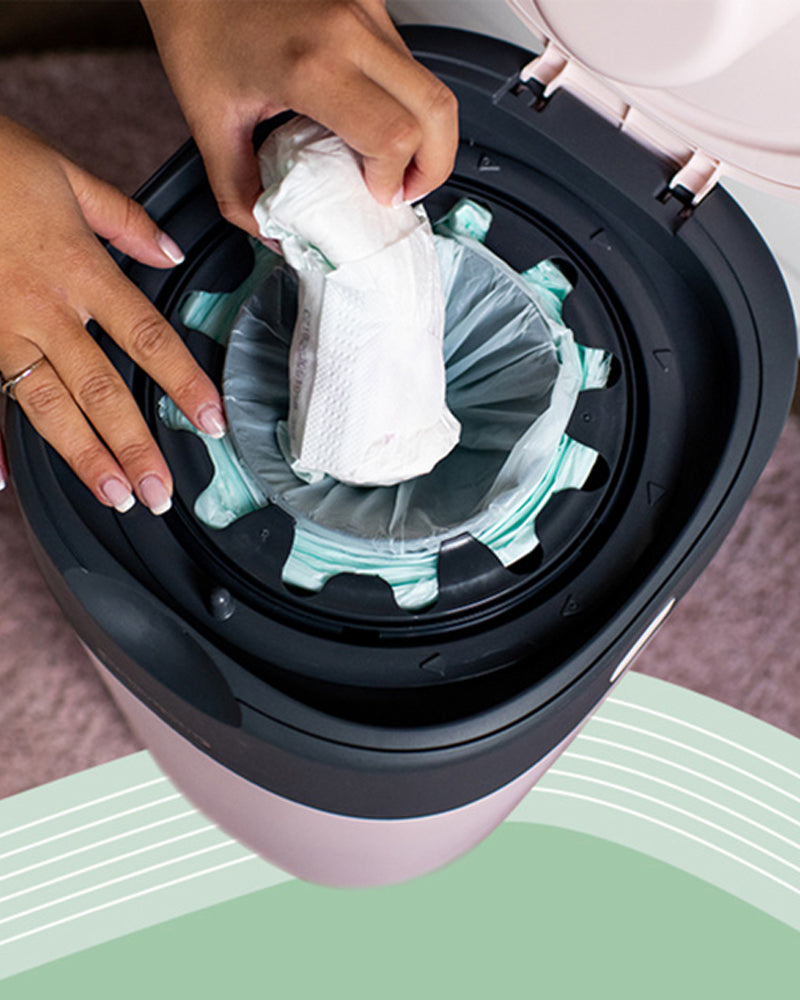 Tommee Tippee Poubelle à couches Anti-Odeur Twist & Click - Rose