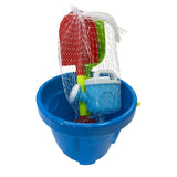 Seau de Plage avec Accessoires Multicolores - Bleu