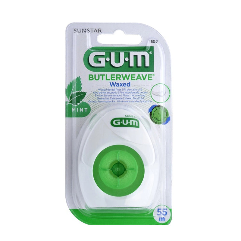 Hilo dental Gum ButlerWeave encerado con mentol Ref1855
