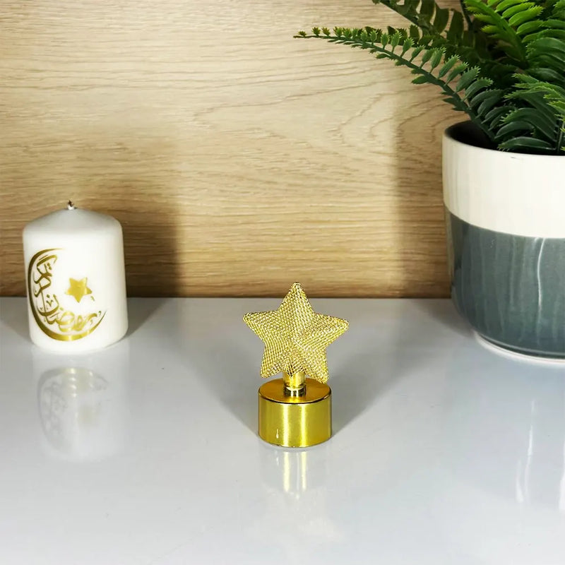 Mini Lanterne Décorative Led - Étoile Dorée