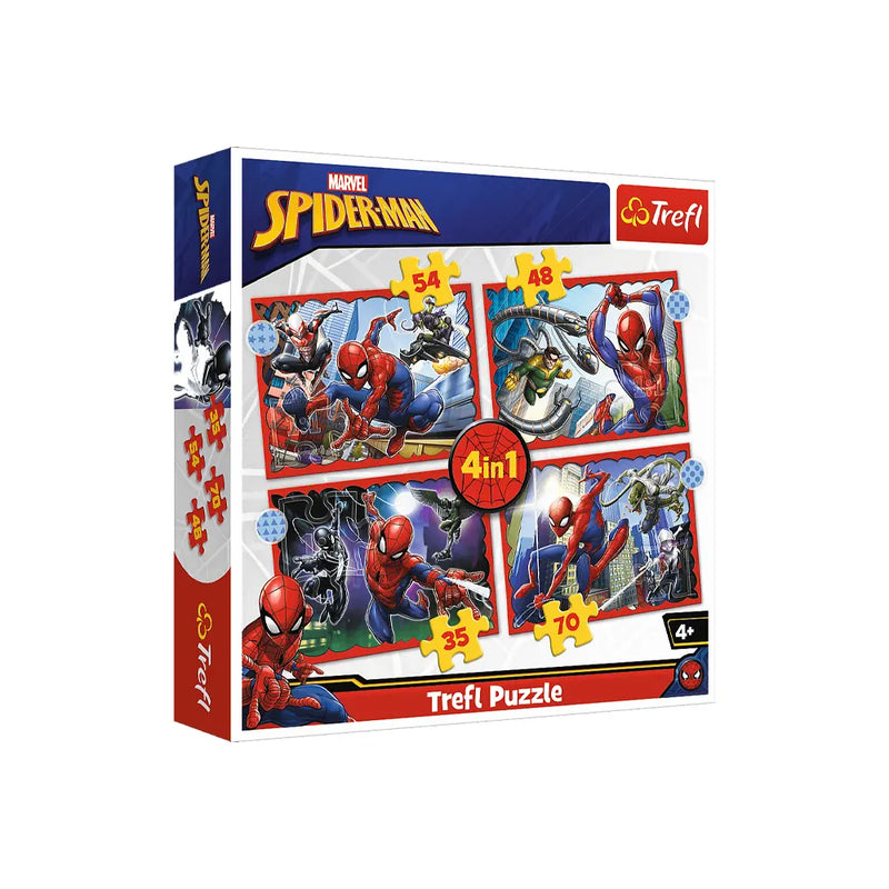 Trefl Puzzle 4en1 Spiderman le Héros – 4A+