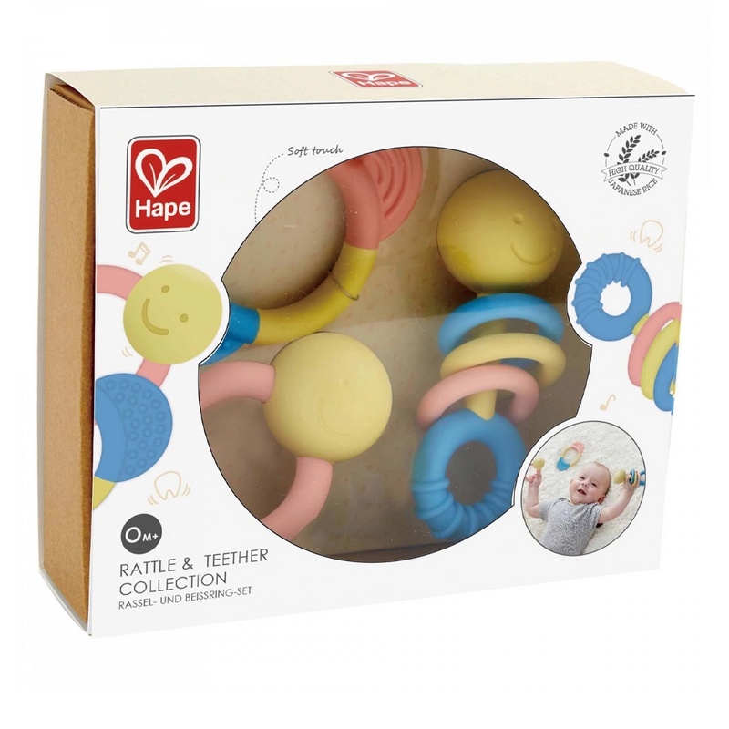 Hape Set de 3 Hochets & Anneaux de Dentition 0M+