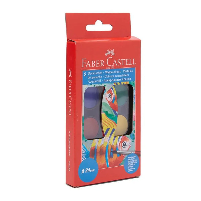 Faber-Castell 8 Pastilles de Gouache 24mm