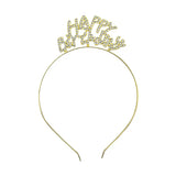 Bandeau Happy Birthday Doré – 1 Pièce