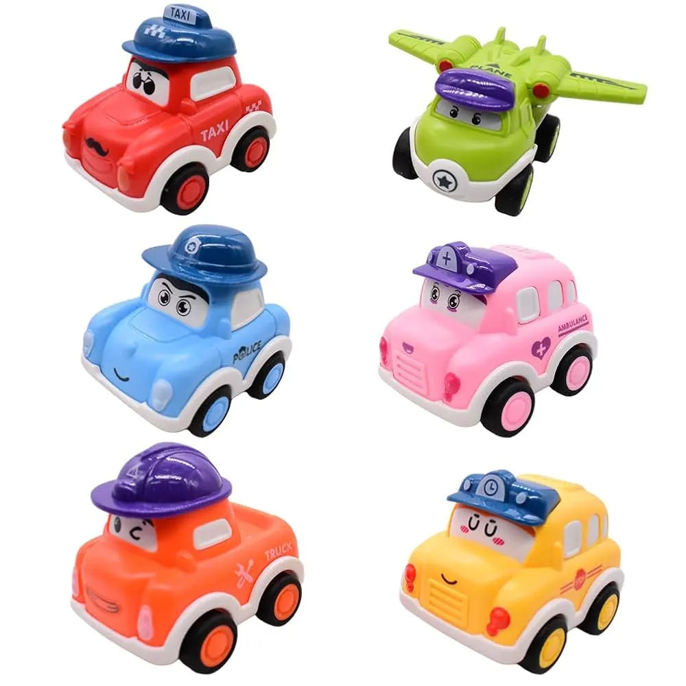 Set de 6 Coches en Miniatura a Fricción – +3 años