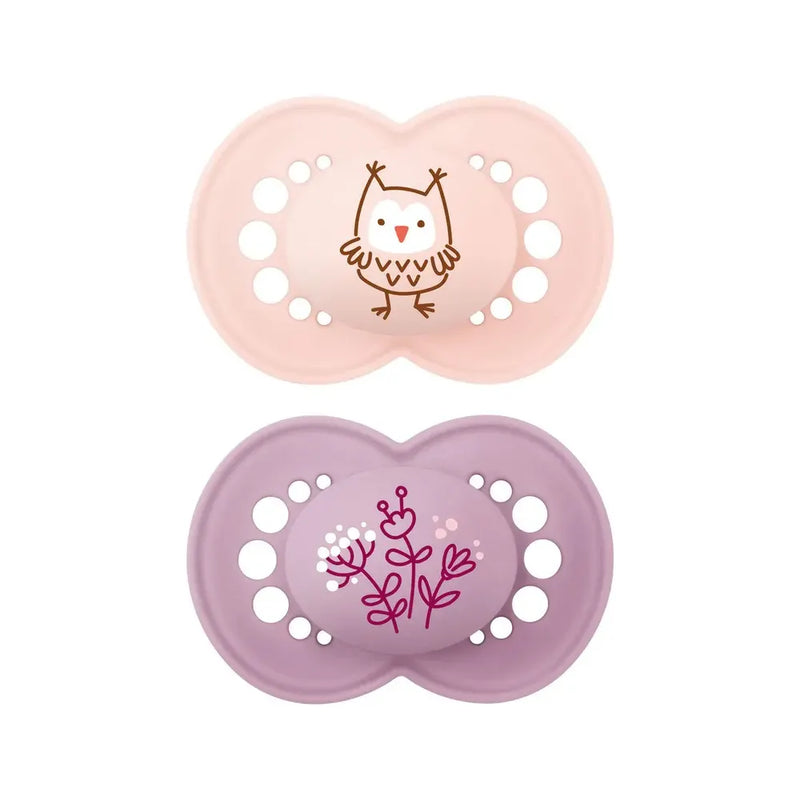 Lot de 2 Sucettes MAM Original 6M+ - Rose & Mauve