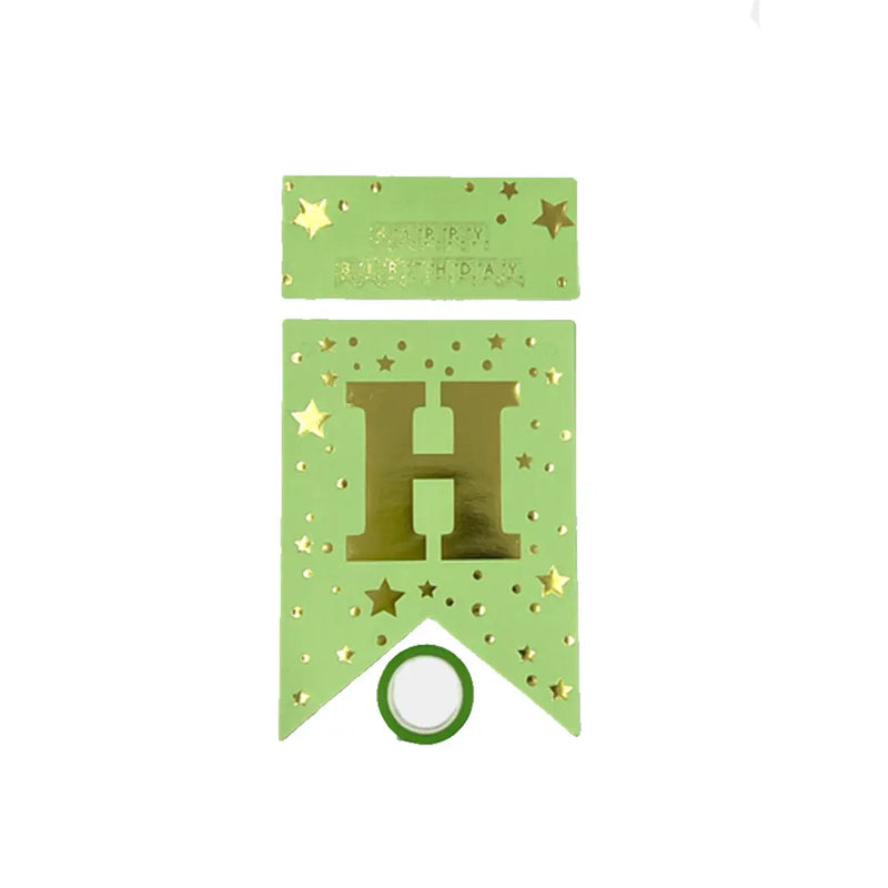 Bannière Happy Birthday - Vert