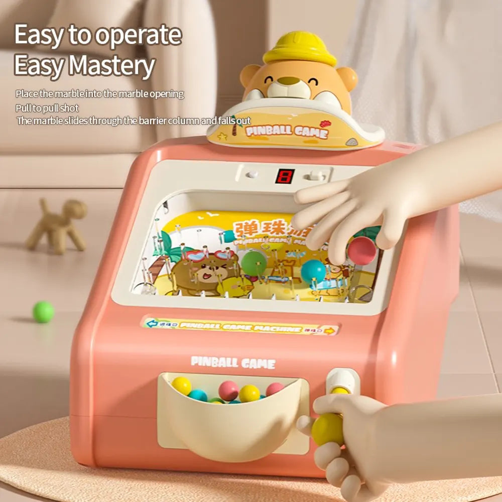 Mini Machine de Flipper Électronique pour Enfants – Thème Ours- 3A+